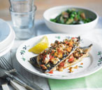 Bacon and sage stuffed mackerel  